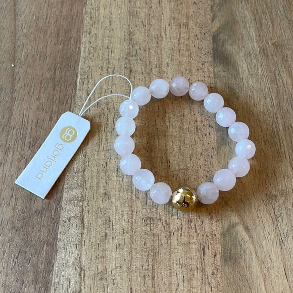 Gorjana NWT ✨ Power Gemstone Beaded Bracelet / Crystal Quartz - Picture 6 of 9